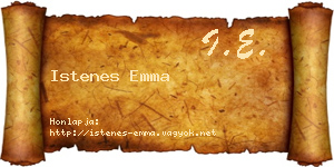 Istenes Emma névjegykártya
